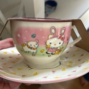 Hello Kitty Ceramic Tea Cup‎ and Saucer Easter